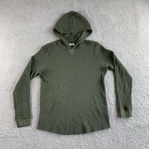 Outerknown Hoodie Sweatshirt Womens Petite Small Organic Pima Cotton Waffle‎ NEW